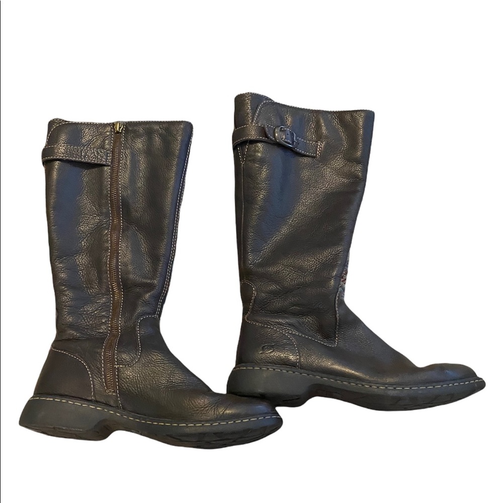 Born leather black boots